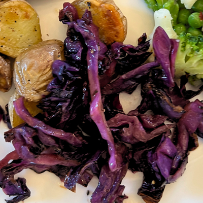 Roasted Red Cabbage with Balsamic Glaze